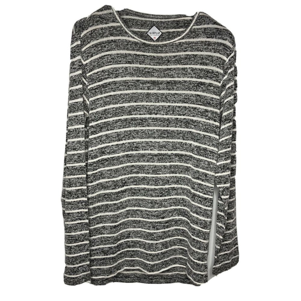 Men’s Fairplay Sweater Gray Heather Stripe Truman